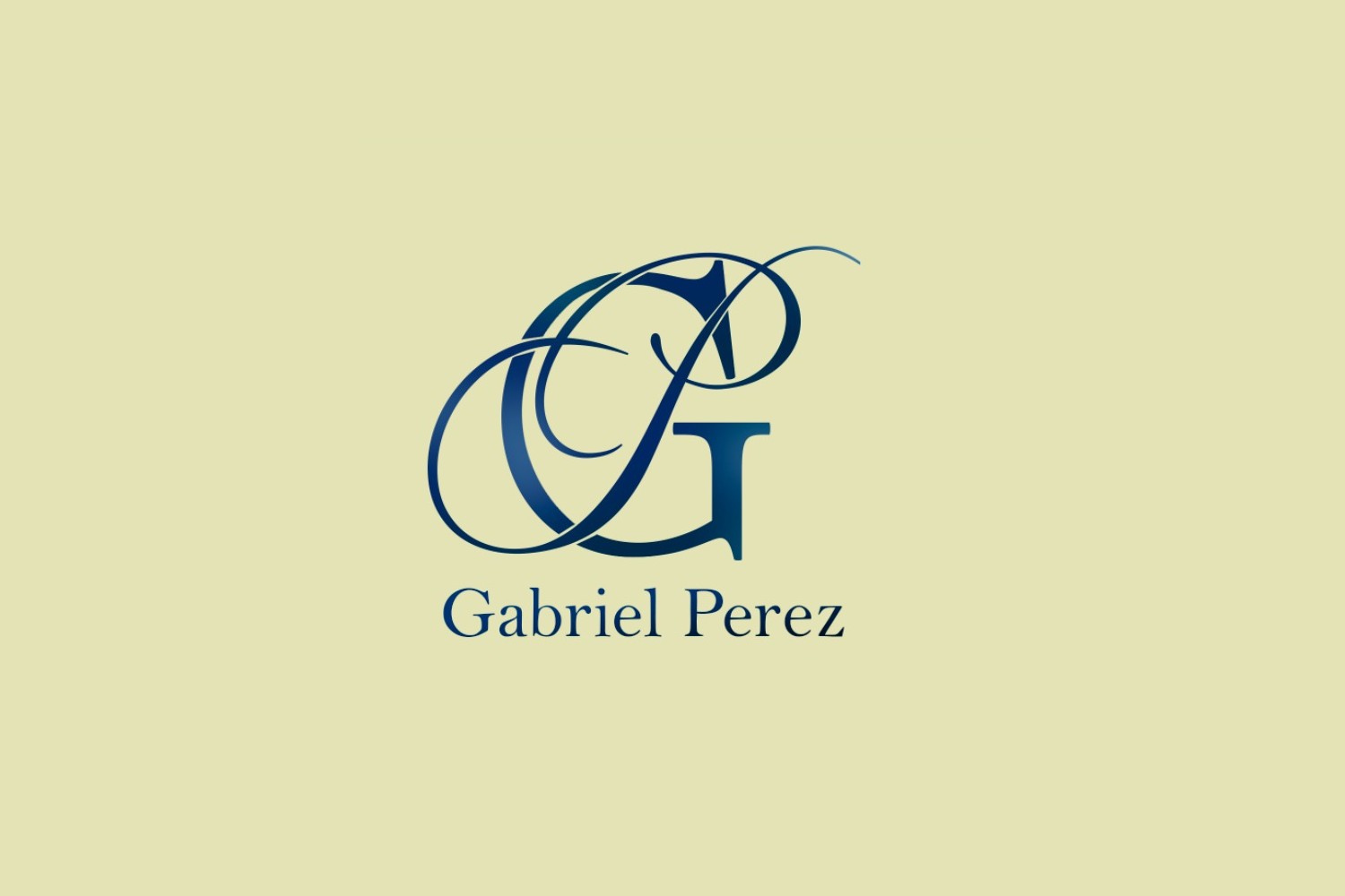 Logotipo antigo da marca, assinado como Gabriel Perez